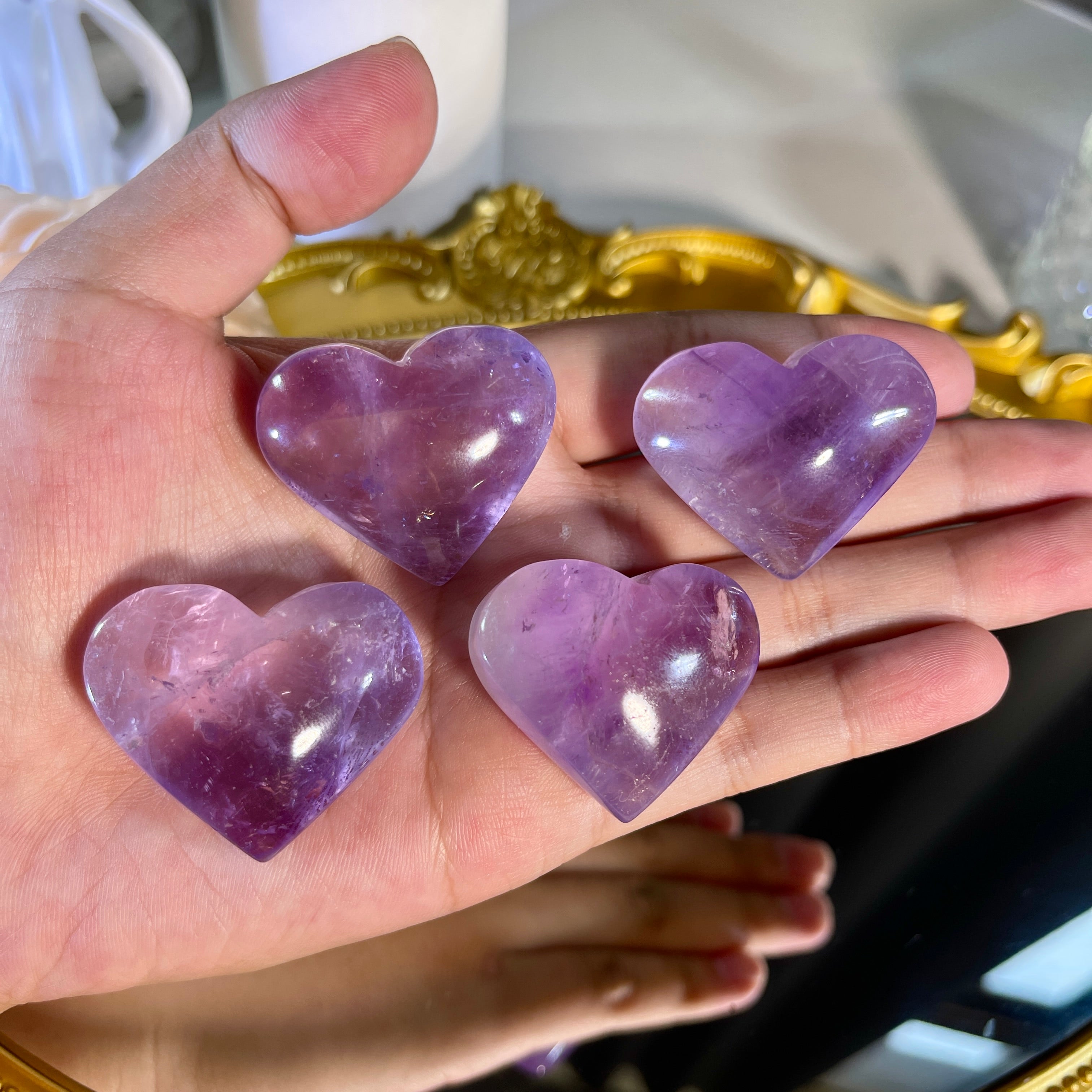 1.2"+ Amethyst Heart 1PC