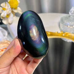 Rainbow Obsidian Palm 1PC