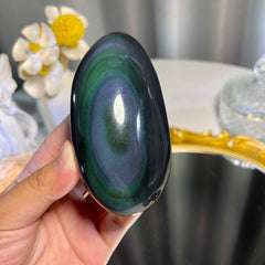 Rainbow Obsidian Palm 1PC