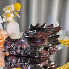 5.81"+ Garnet Dragon Head 1PC