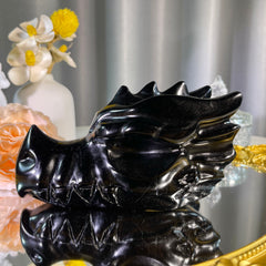 5.8"+ Obsidian Dragon Head 1PC