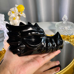 5.8"+ Obsidian Dragon Head 1PC