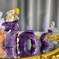 6.3"+ Lepidolite Dragon 1Set