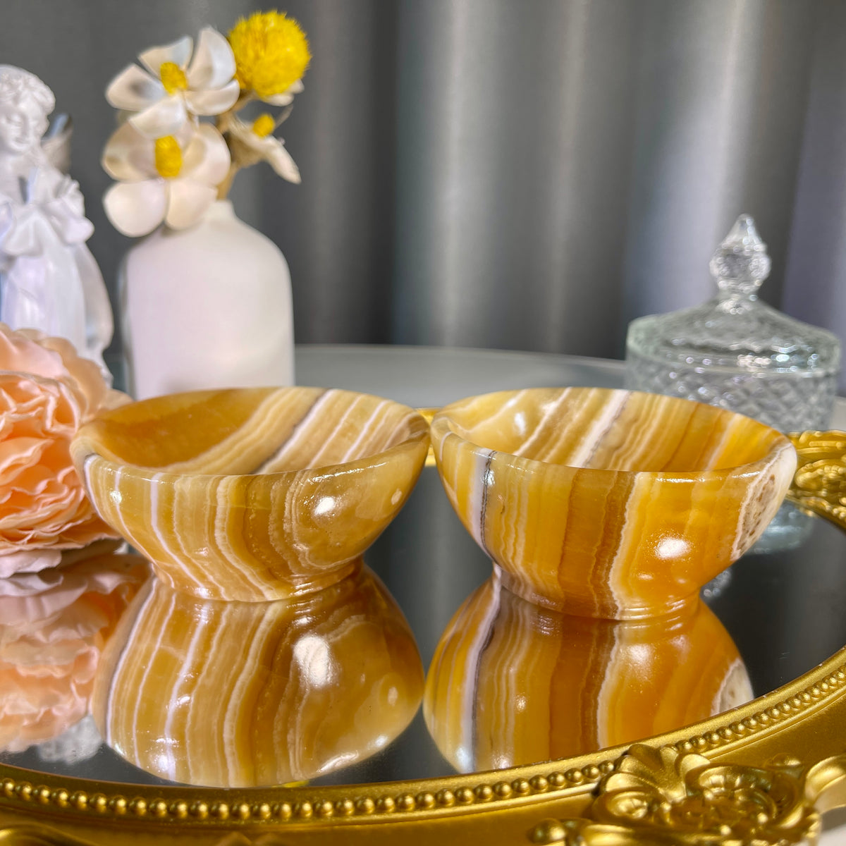 3.5"+ Yellow Calcite Bowl 1PC