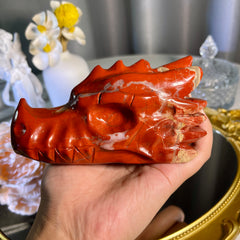 5.0"+ Red Jasper Dragon Head 1PC