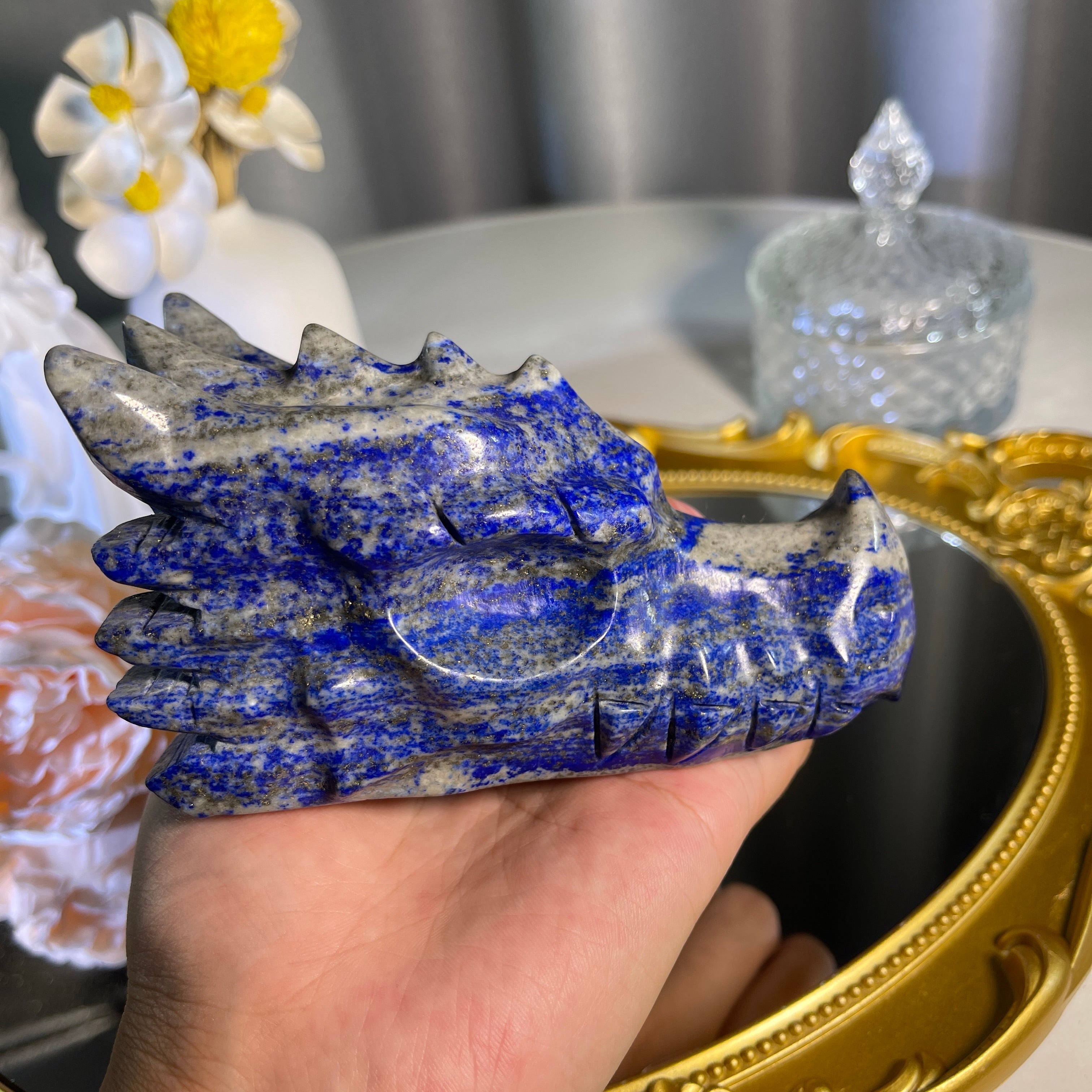 4.9"+ Lapis Lazuli Dragon Head 1PC