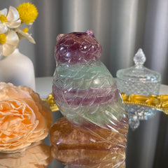 4.5"+ Candy Fluorite Owl 1PC