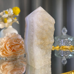 4.3"+ Druzy Quartz Tower 1PC