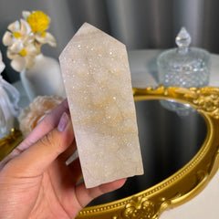 4.3"+ Druzy Quartz Tower 1PC