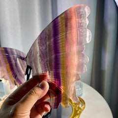 8.8“+ Rainbow Fluorite Fairy Wing 1PC