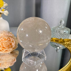 3.4"+ Clear Quartz Sphere 1PC