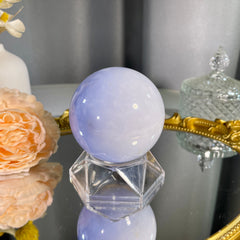 2.6"+ Blue Chalcedony Sphere 1PC