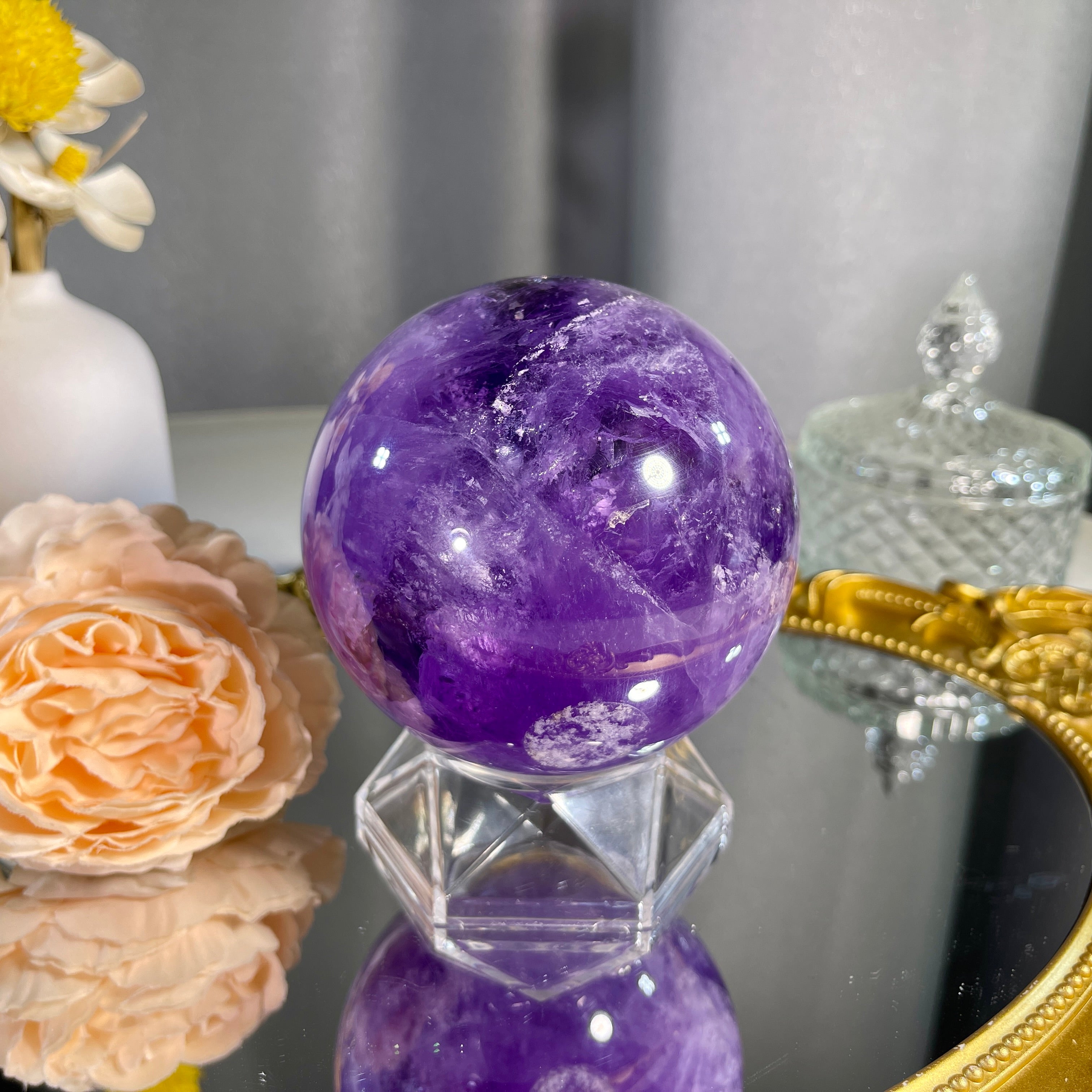 3.4"+ Amethyst Sphere 1PC