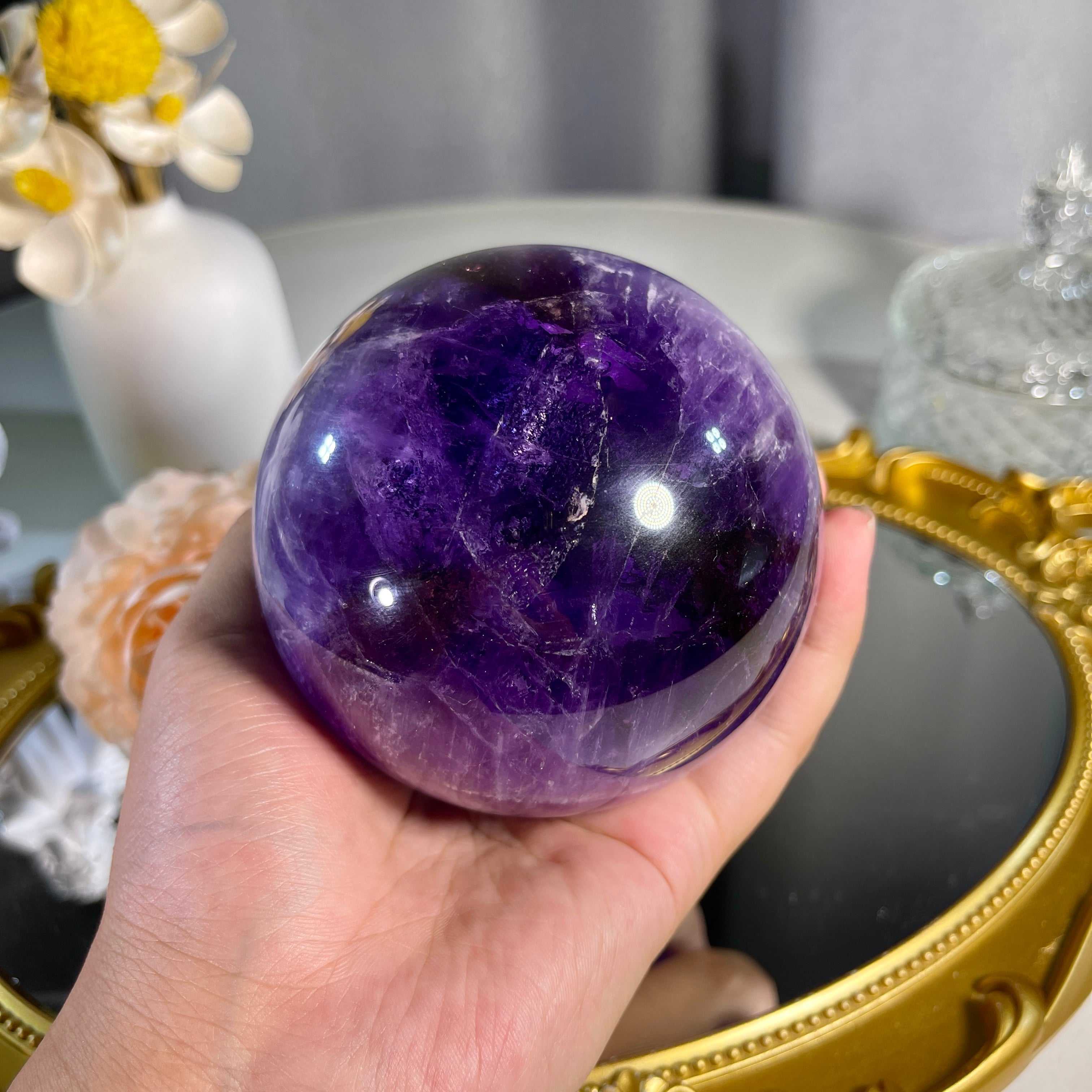 3.4"+ Amethyst Sphere 1PC