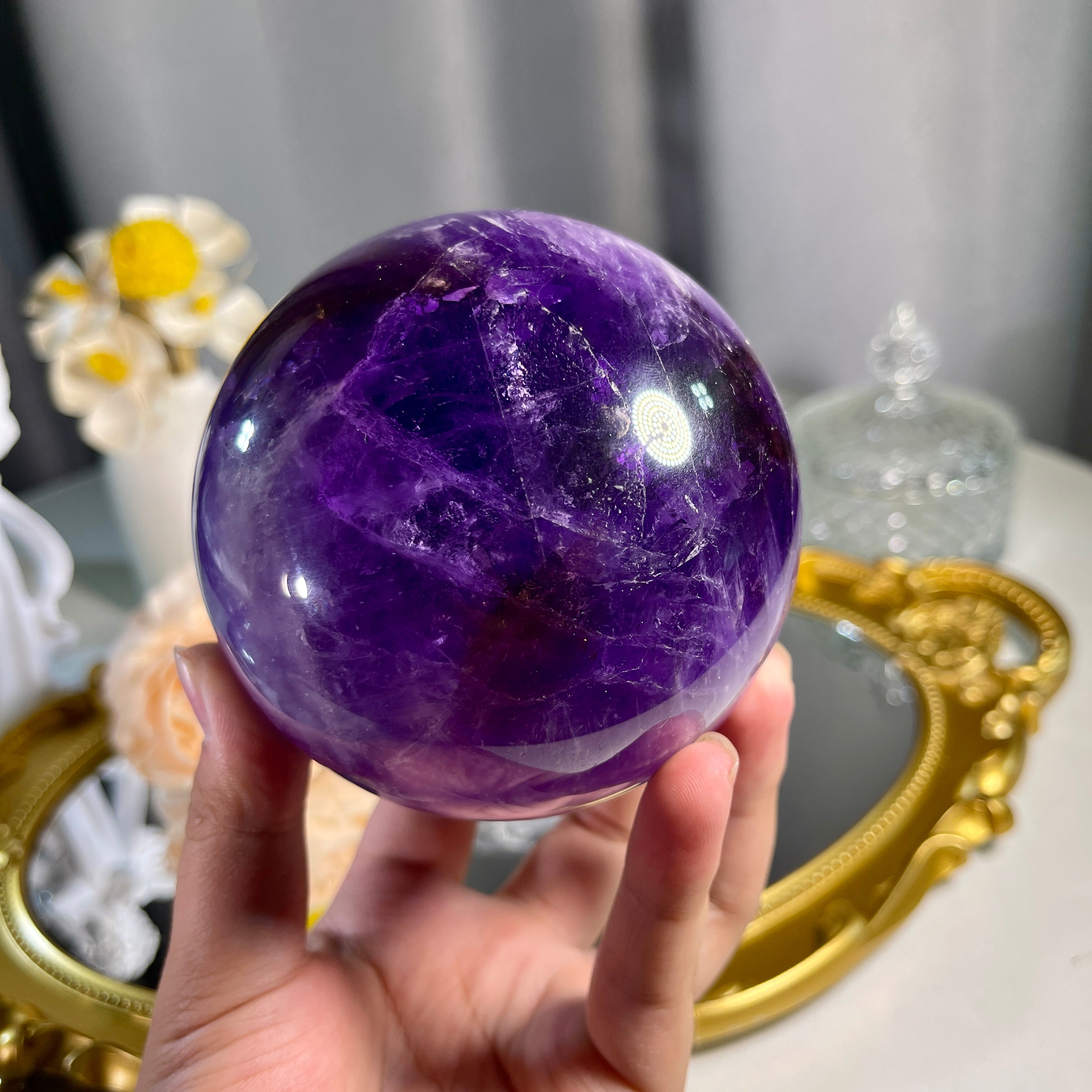 3.4"+ Amethyst Sphere 1PC