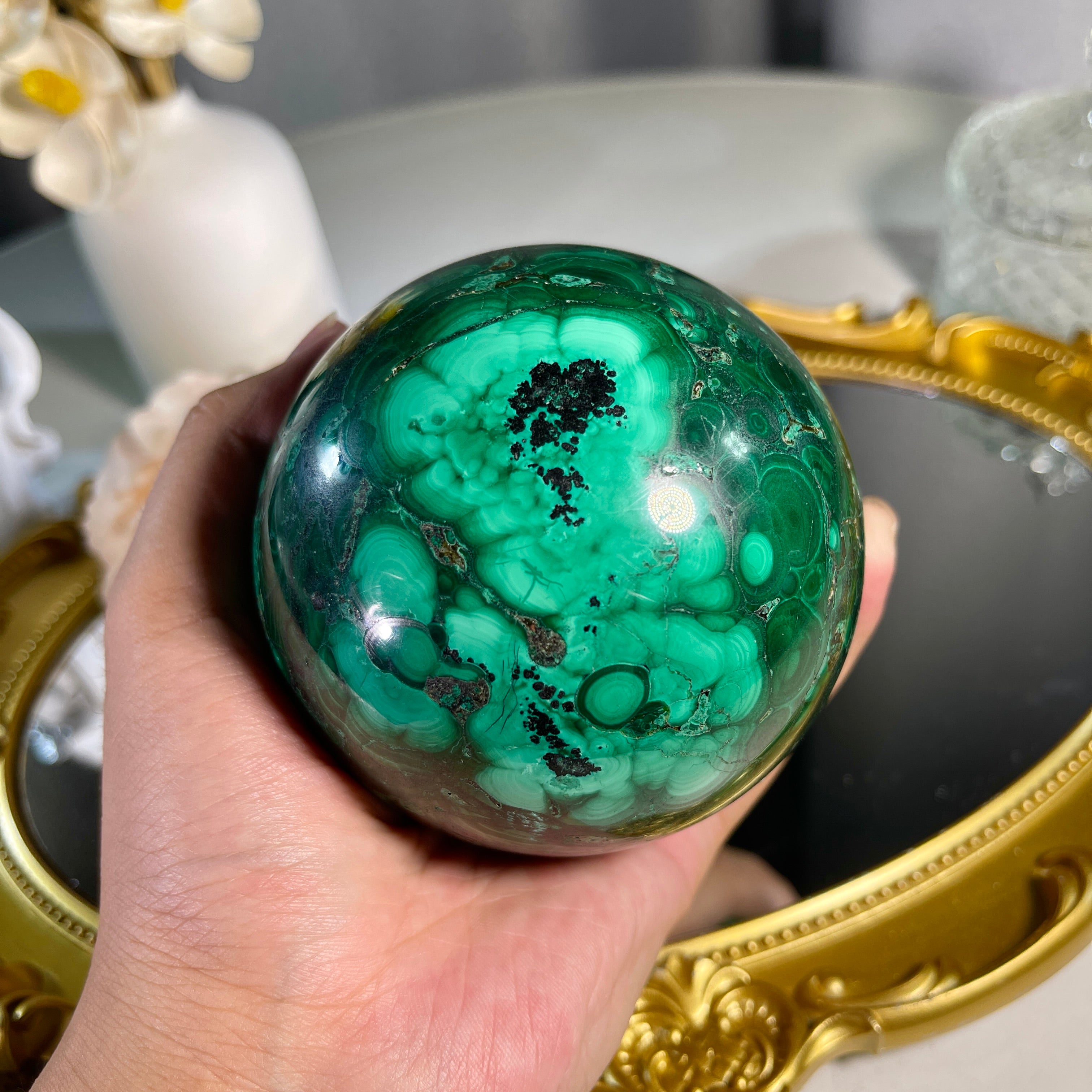 3.2"+ Malachite Sphere 1PC