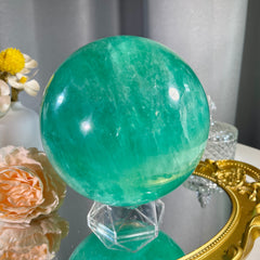 5.3"+ Green Fluorite Sphere 1PC