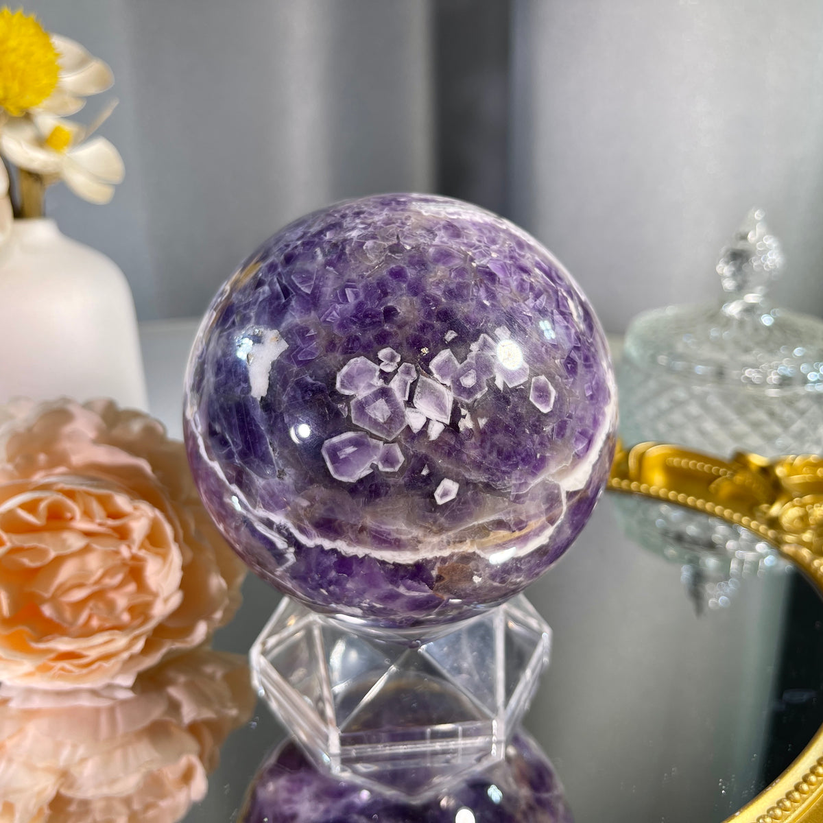 3.5"+ Dream Amethyst Sphere 1PC