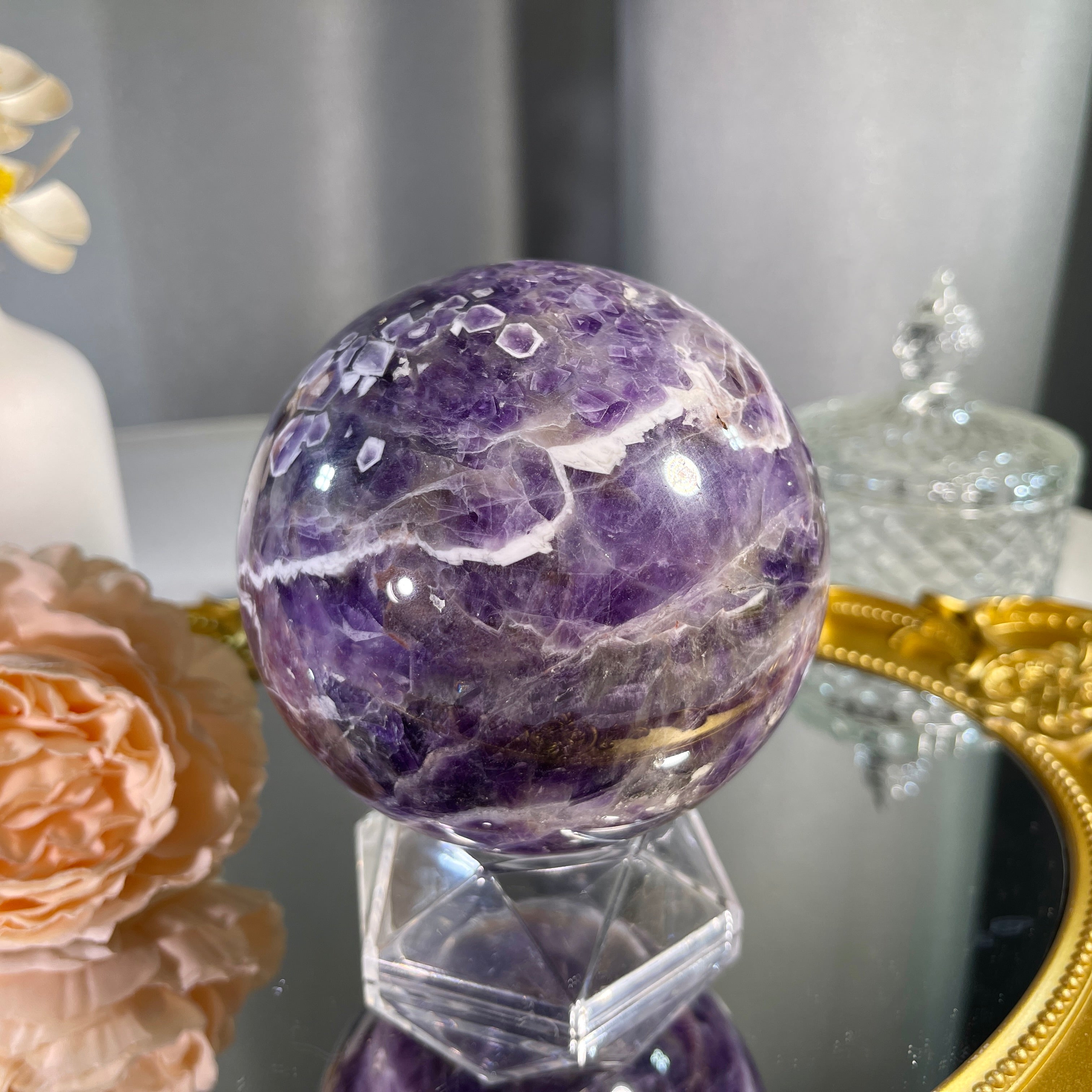 3.5"+ Dream Amethyst Sphere 1PC