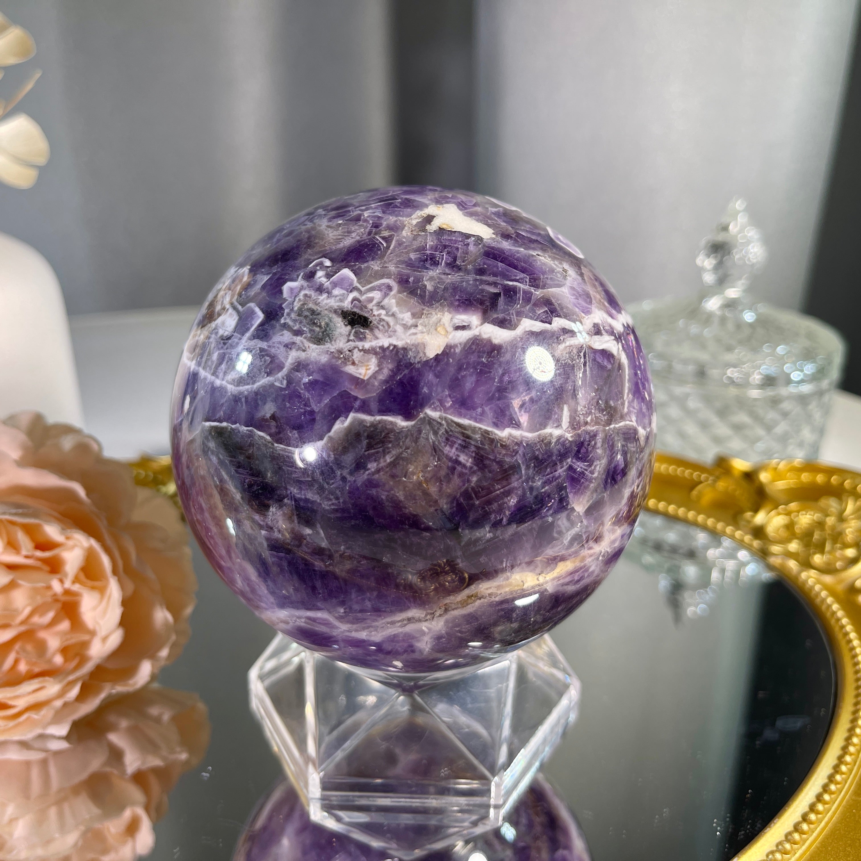 3.5"+ Dream Amethyst Sphere 1PC