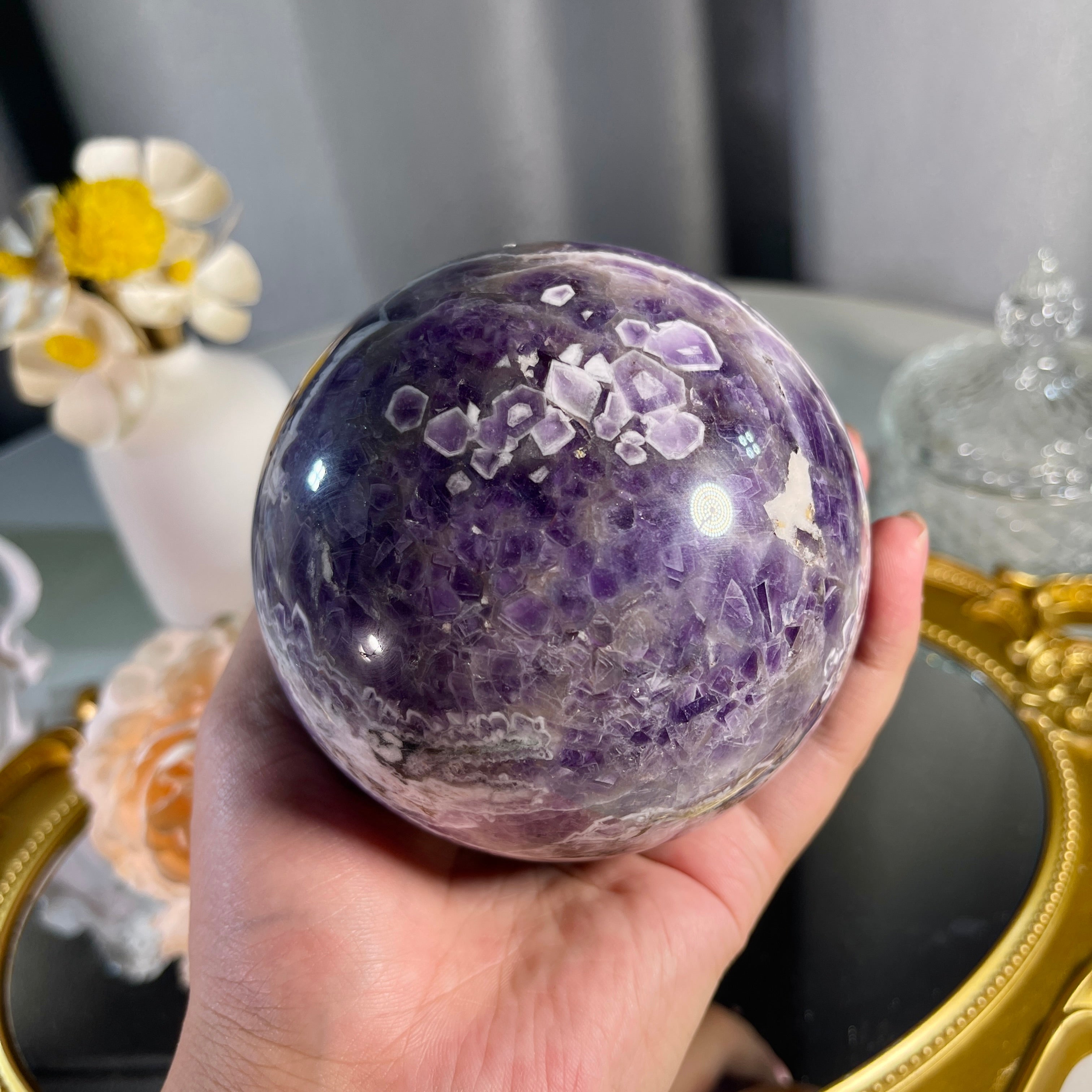 3.5"+ Dream Amethyst Sphere 1PC