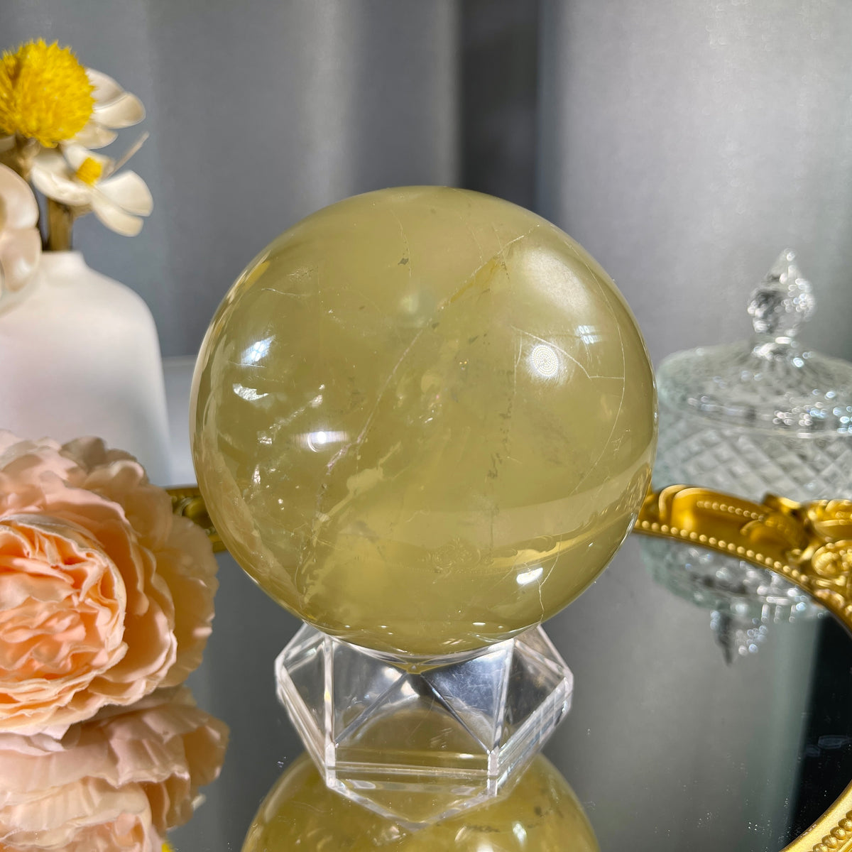 4.7"+ Smoky Citrine Sphere 1PC