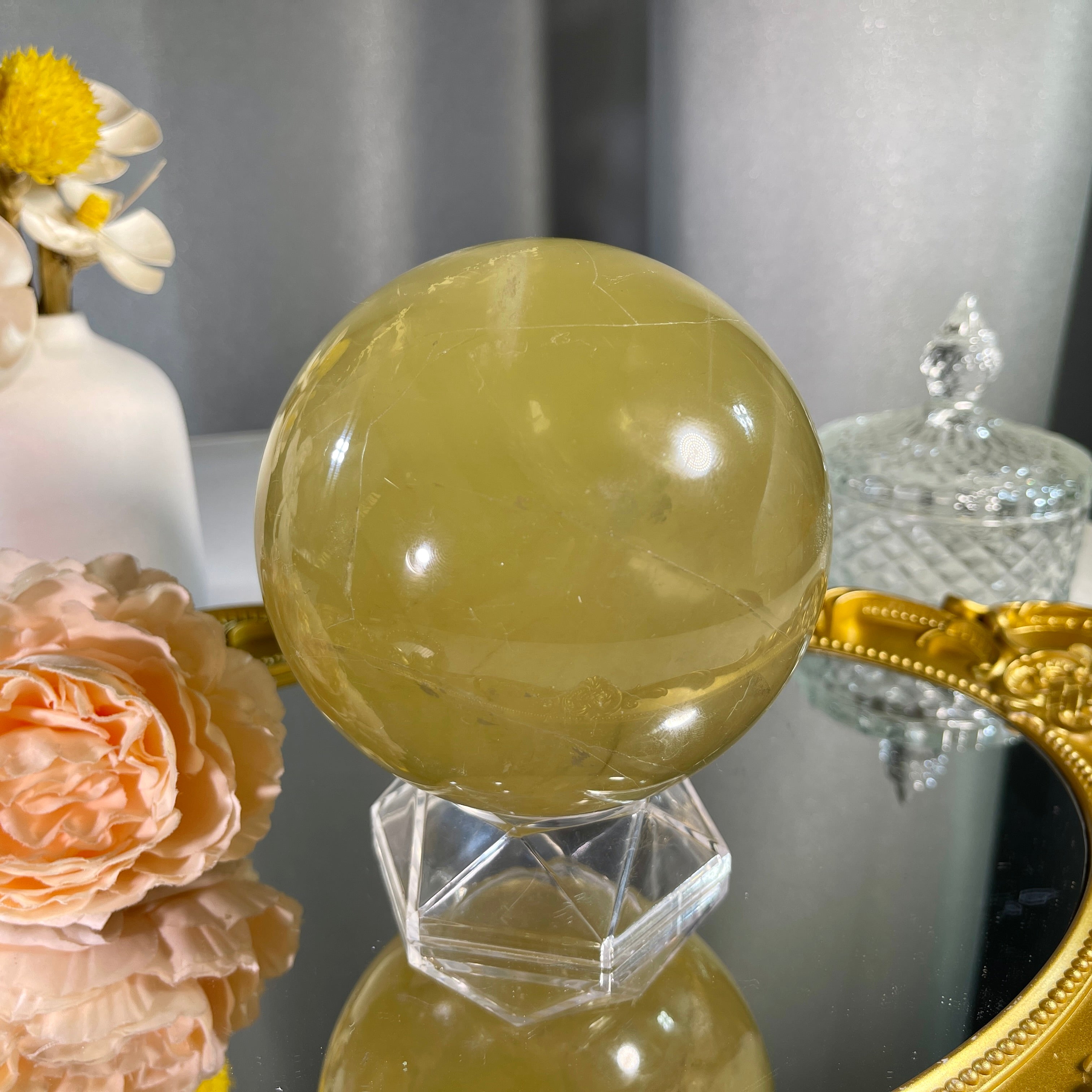 4.7"+ Smoky Citrine Sphere 1PC