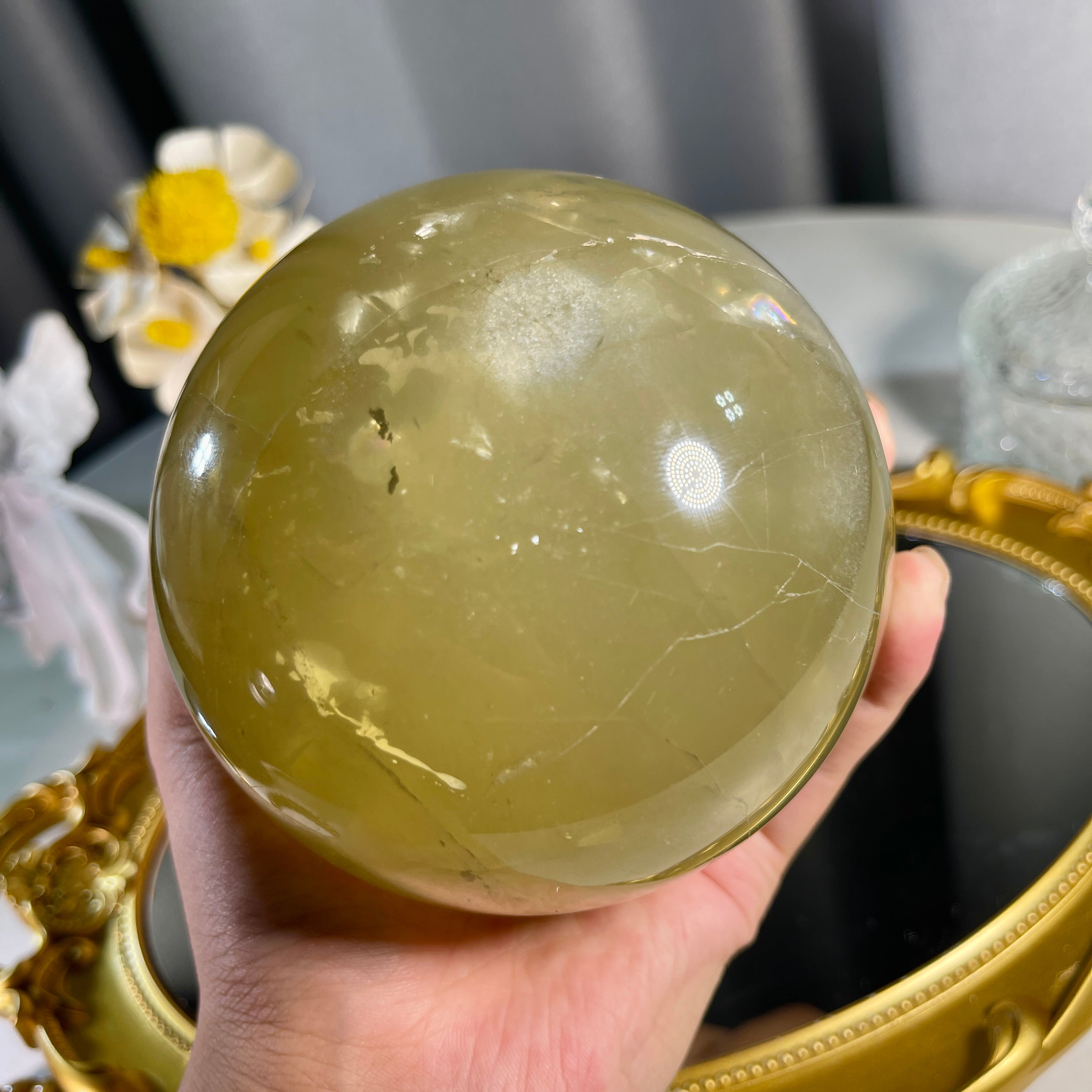 4.7"+ Smoky Citrine Sphere 1PC