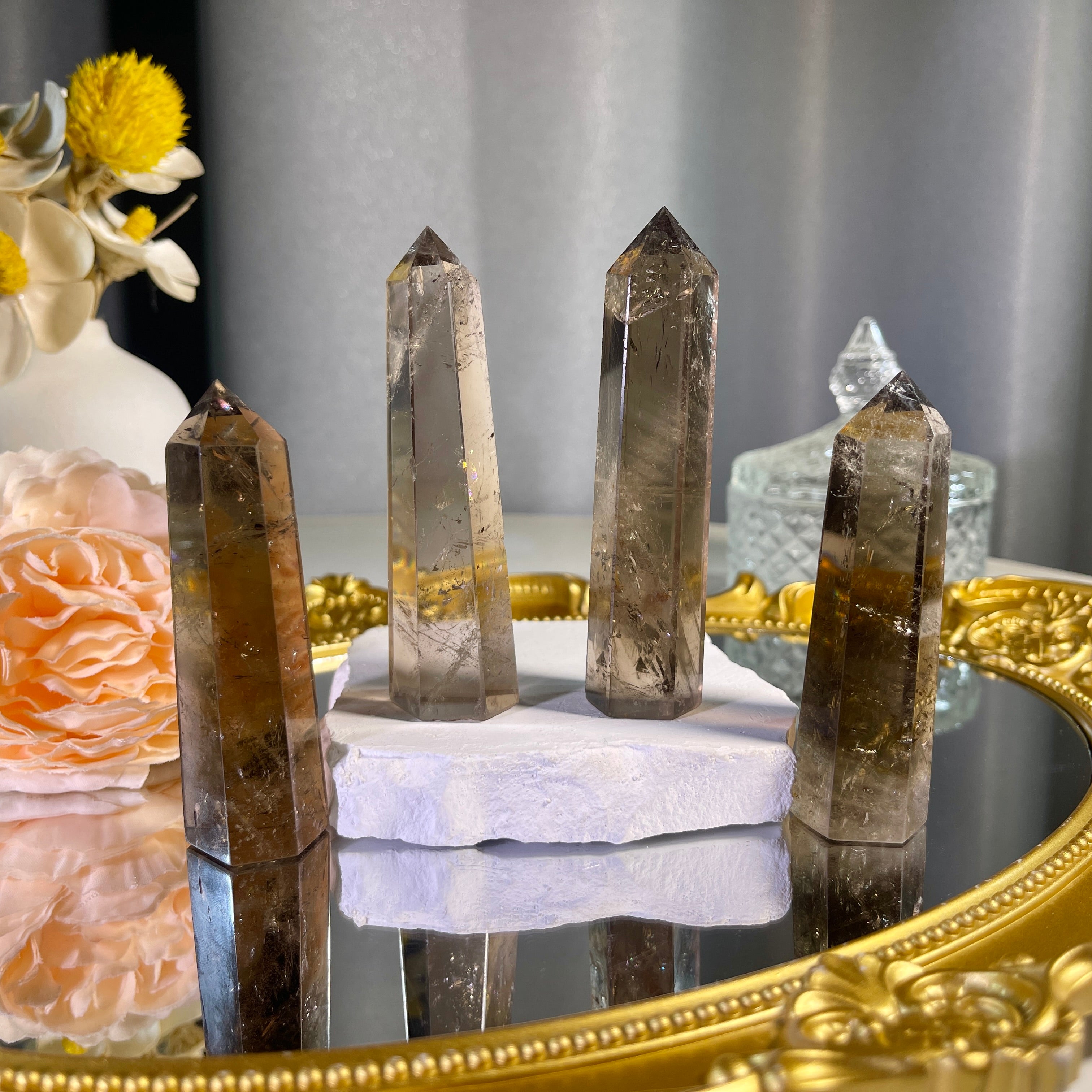 3.1"+ Smoky Quartz Tower 1PC