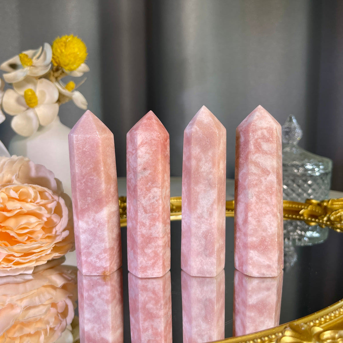 3.5"+ Pink Opal Tower 1PC