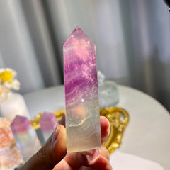 3.4"+ Watermelon Fluorite Tower 1PC