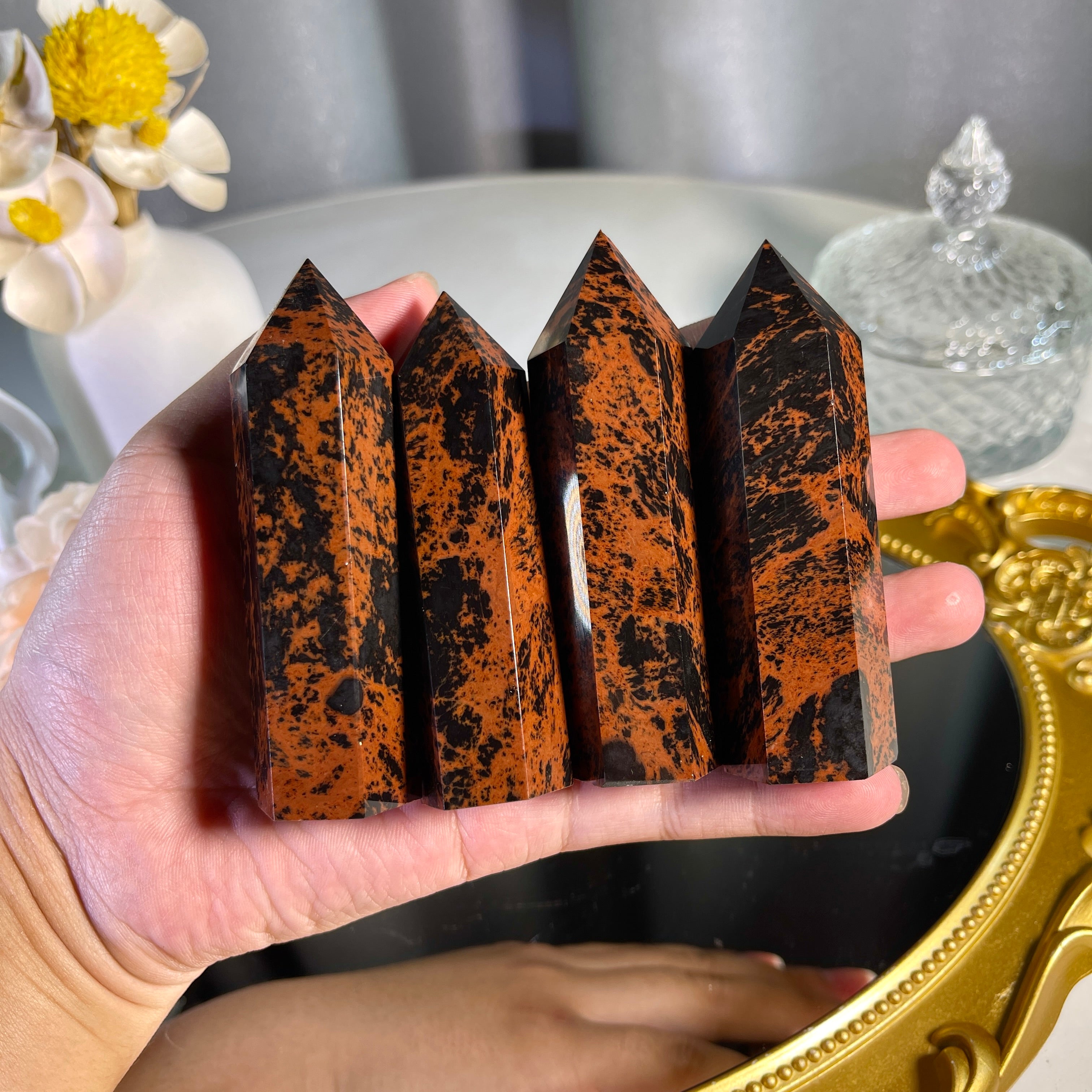 3.5"+ Red Obsidian Tower 1PC