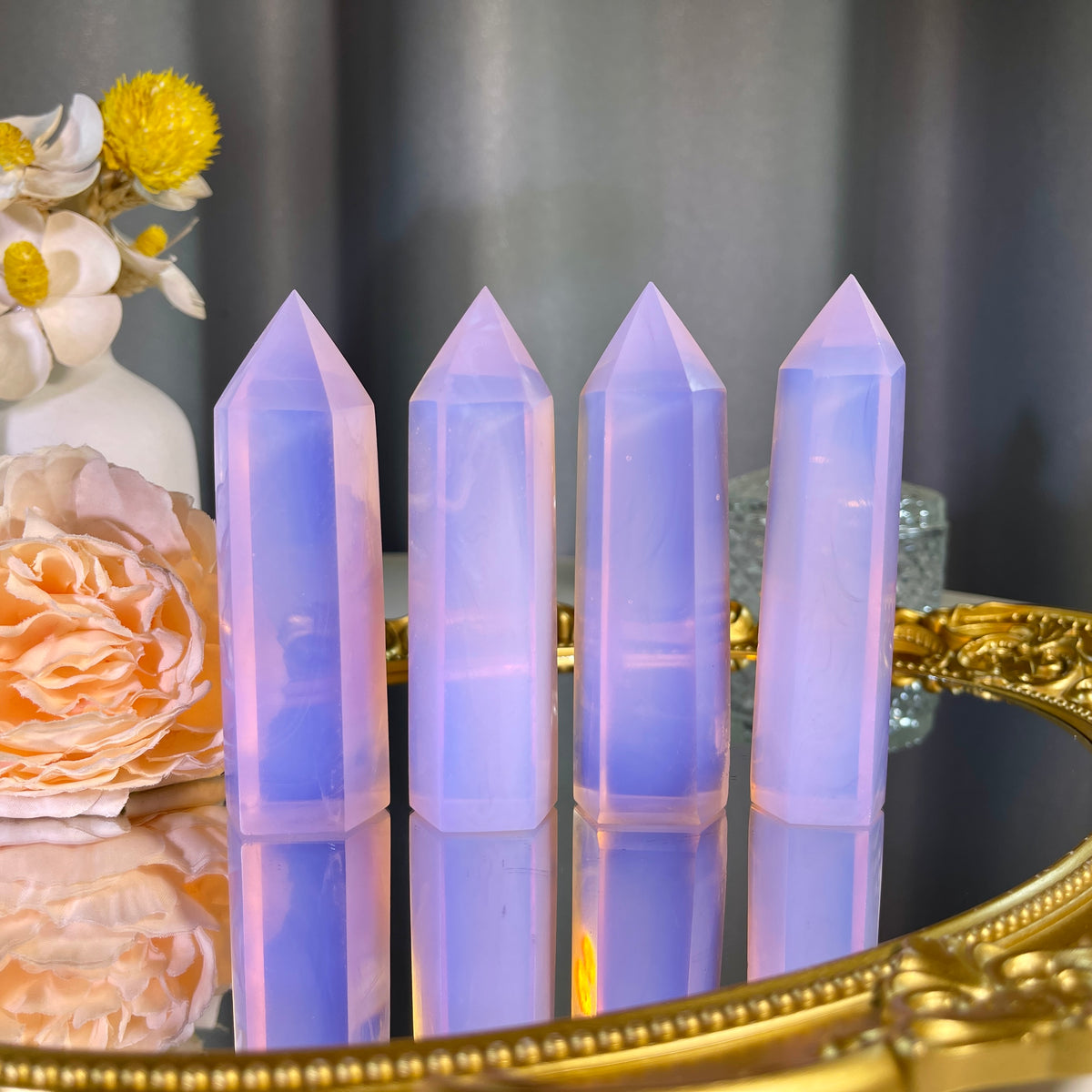 3.3"+ Pink Opalite Tower 1PC