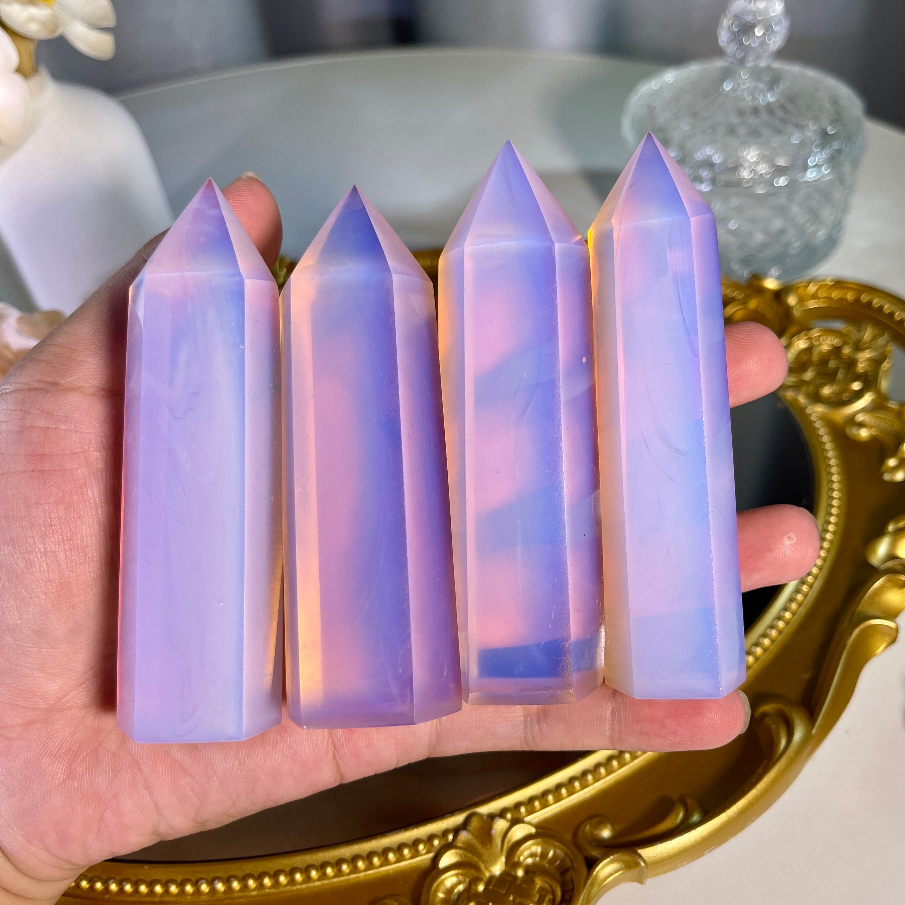 3.3"+ Pink Opalite Tower 1PC