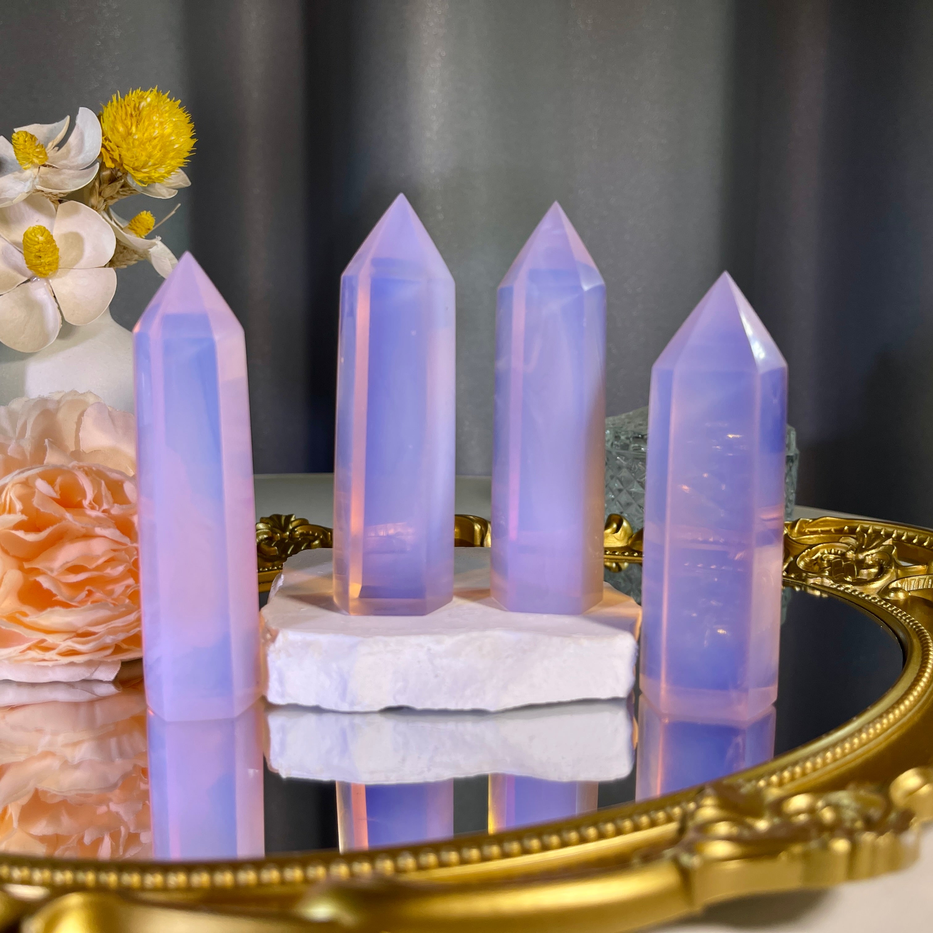 3.3"+ Pink Opalite Tower 1PC