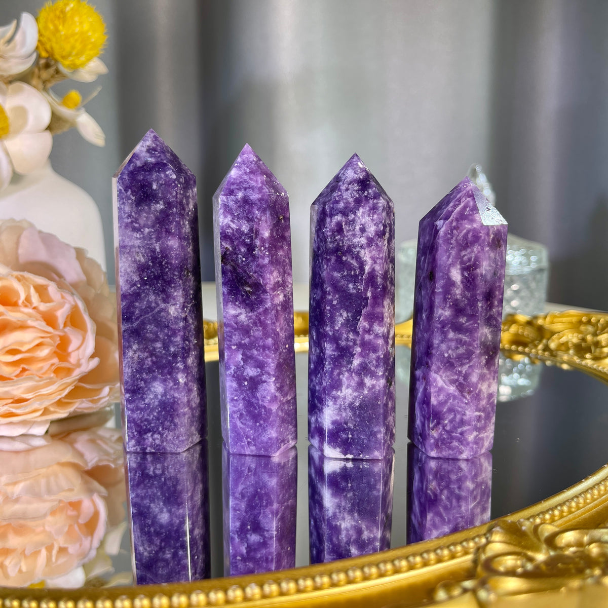 3.4"+ Lepidolite Tower 1PC