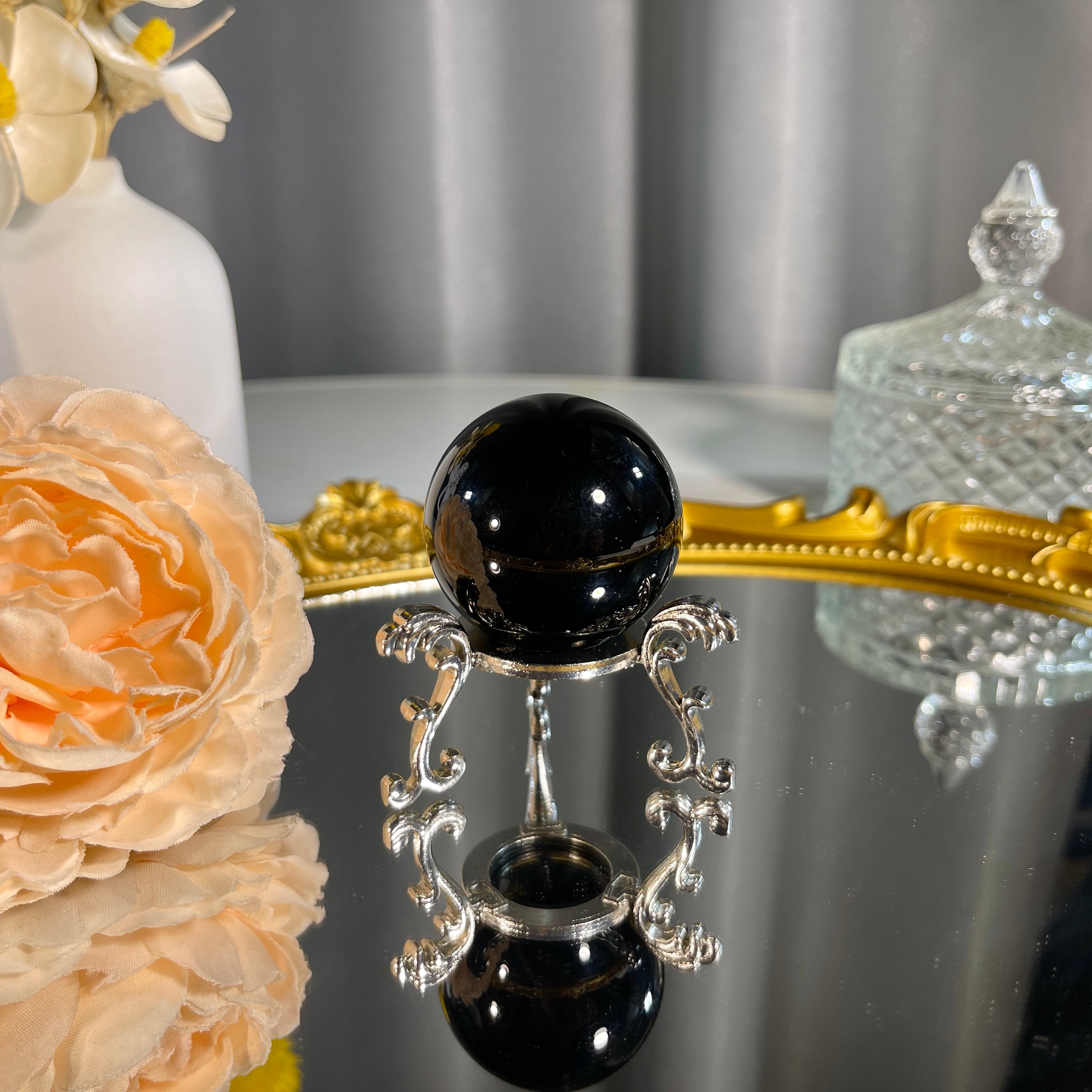 1.5"+ Obsidian Sphere 1PC