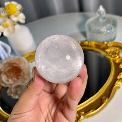 1.9"+ White Calcite Sphere 1PC