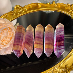 3.5"+ Candy Fluorite Double Point 1PC