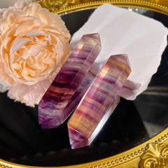 3.5"+ Candy Fluorite Double Point 1PC