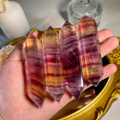 3.5"+ Candy Fluorite Double Point 1PC